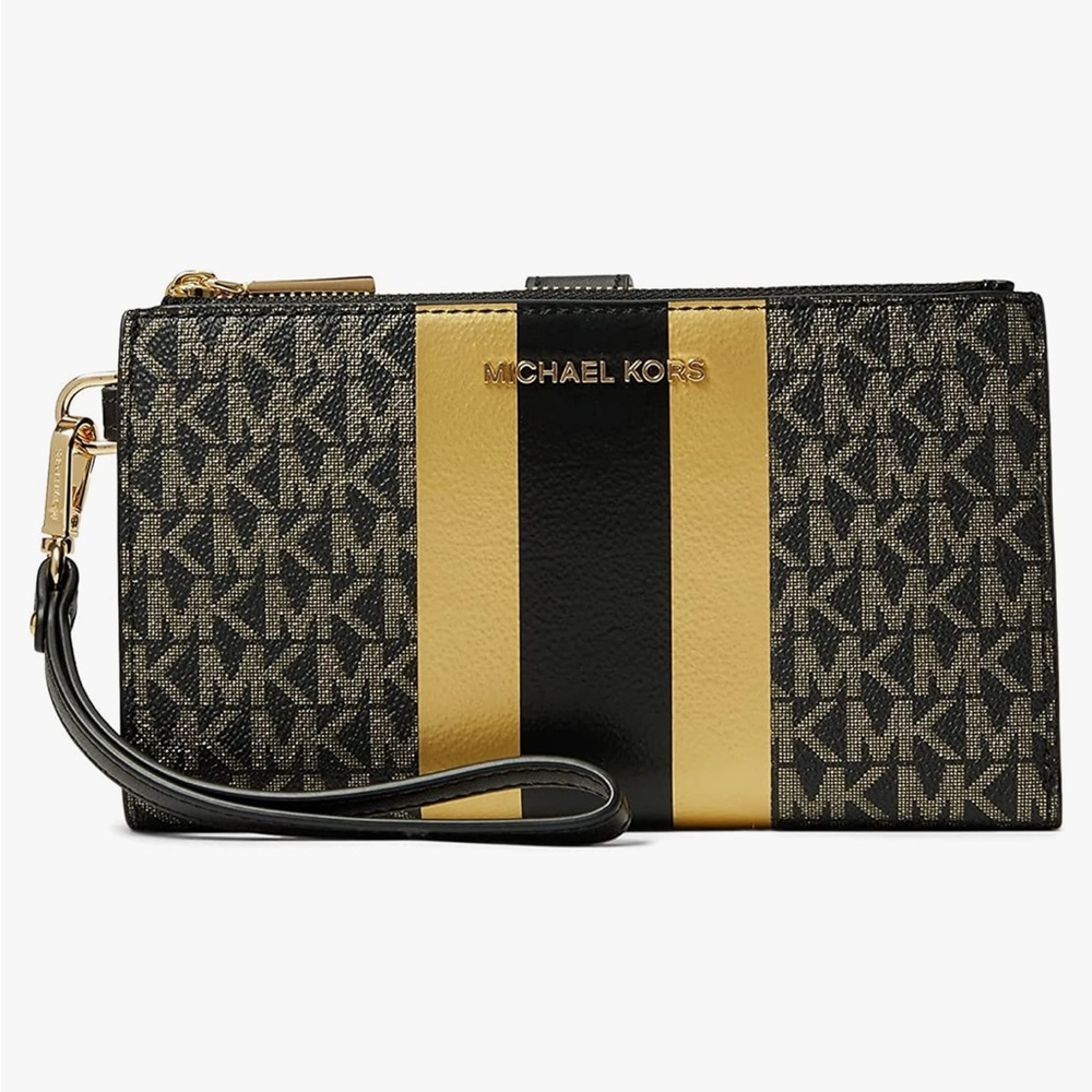 MICHAEL KORS ADELE JET SET Double Zip Wristlet